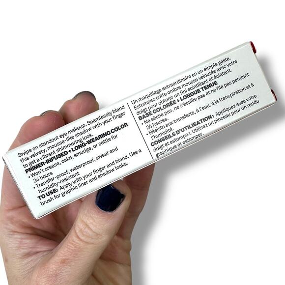 SMASHBOX NIB Always On Shimmer Primer Infused Cream Shadow In Charcoal Shimmer - Picture 7 of 9